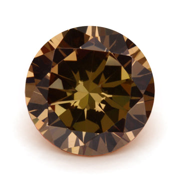 (Pack of 5) Round Simulated Coffee CZ